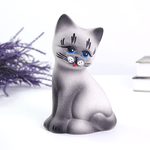 Копилка Котенок 18 см дымчатый матовый