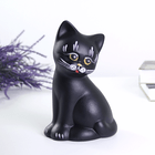 Копилка Котенок 18 см черный матовый