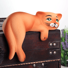 Кот на полку Сема 18х15 см рыжий матовый