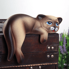 Кот на полку Сема 18х15 см сиамский матовый
