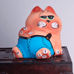 Копилка Кот Гарфилд 15х17 см рыжий матовый