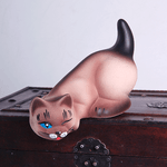 Кот на полку Шалун 20 см шоколадный матовый