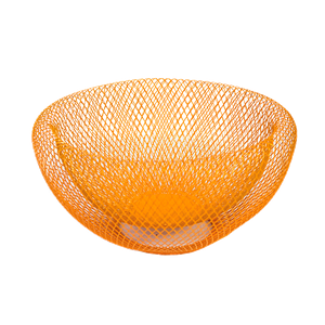 Блюдо декоративное 23х12х23см оранжевое металл