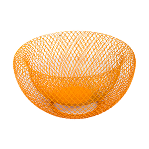 Блюдо декоративное 19х10х19см оранжевое металл