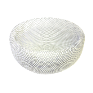 Блюдо декоративное 28х16х28см белое металл