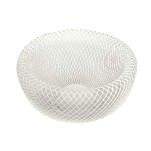 Блюдо декоративное 19х10х19см белое металл