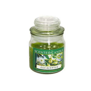 Свеча ароматическая в баночке 9 см Эвкалипт зеленая