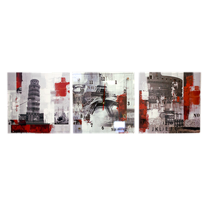 Часы Картина Триптих 85х28 см Европа бесшумный механизм часов