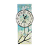 Часы с маятником Сакура белая 25х60 см бесшумный механизм