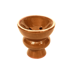 Чаша для кальяна 6 см коричневая керамика