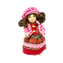 Кукла Девочка 20 см красно-розовый костюм