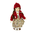 Кукла Леди Осень 32 см платье цветы пестрое бордовая жилетка в ассортименте