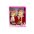 Куклы Мальчик с Девочкой 20 см красно-коричневый костюм