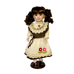 Кукла Леди Осень 40 см бежевое платье с цветами в ассортименте