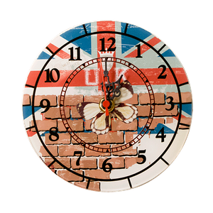 Часы Британский флаг 15х15 см бесшумный механизм