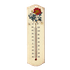 Термометр 7,5х27 см Винтаж Алый цветок бежевый