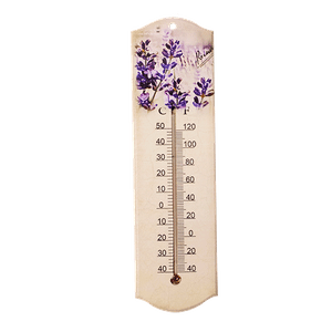Термометр 7,5х27 см Прованс Ветки лаванды бежевый
