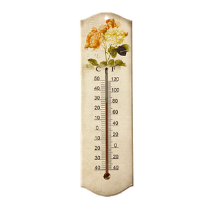 Термометр Прованс Букет красно-белых роз 7,5*27 см белый дерево