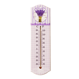 Термометр 7,5х27 см Прованс Букет лаванды бело-сиреневый