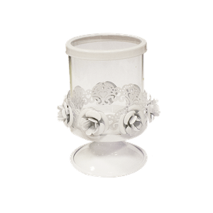 Подсвечник Розы 13 см белый