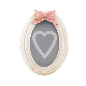 Фоторамка настольная 20х14 см Овал с розовым бантом White