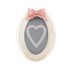 Фоторамка настольная 20х14 см Овал с розовым бантом White