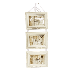 Фоторамка на ленте Триптих White 44*17 см дерево