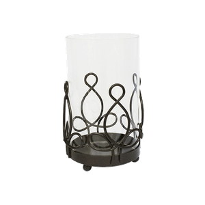 Подсвечник Лилия 10х16 см черный