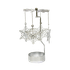 Подсвечник вращающийся Снежинки 14 см серебро