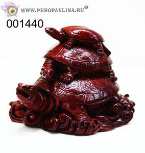 3 Черепахи Пирамида 12*8см крас кость полист/68шт