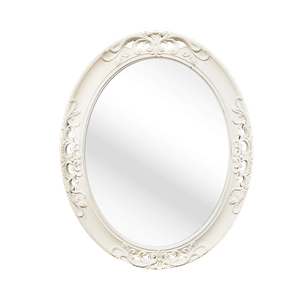 Зеркало настенное Барокко 49х62х2 см потертое белое дерево