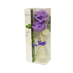 Ароматизатор Розы в вазе с аромамаслом Лаванда 23 см цвет ассорти