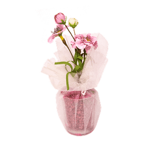 Ароматизатор Цветок 20 см розовый стекло