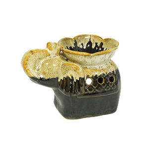 Аромалампа Слон Цветок 15х10 см коричнево-бежевая