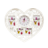 Фоторамка Часы Коллажная на 4 фото 45х50 см Сердце растительный ажурный орнамент белая