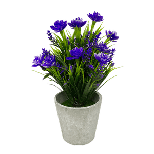 Цветы декоративные Весенний букет 25 см фиолетовые