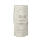 Ваза HOME Flowers 19 см ажурный узор белая