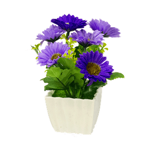 Букет декоративный Маргаритки 15 см фиолетовый