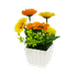 Букет декоративный Маргаритки 15 см желто-оранжевый