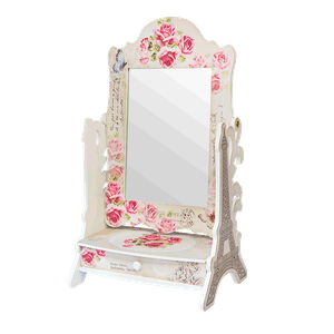 Зеркало настольное с ящиком 32х57 см Винтаж Розы Эйфелева башня