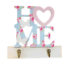 Вешалка Home на 2 крючка 20х19 см голубая