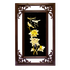 Картина Пионы и Две Птички резная рама 36х56 см соломка