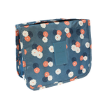 Косметичка Несессер с крючком 24х20 см голубая с цветочками