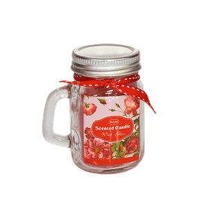 Свеча ароматическая в кружечке 8 см Клубника красная