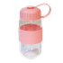 Бутылка для напитков с ситечком 400 мл розовая жаропрочное стекло