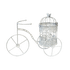 Кашпо Велосипед с птичьей клеткой 31х25 см белая металл