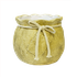 Кашпо Мешочек с заплаткой желтый 13 см керамика