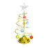 Ёлка LED разноцветные игрушки 20 см золото