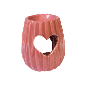 Аромалампа Сердце 10 см розово-лиловая
