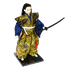 Самурай 30 см сине-золотое кимоно